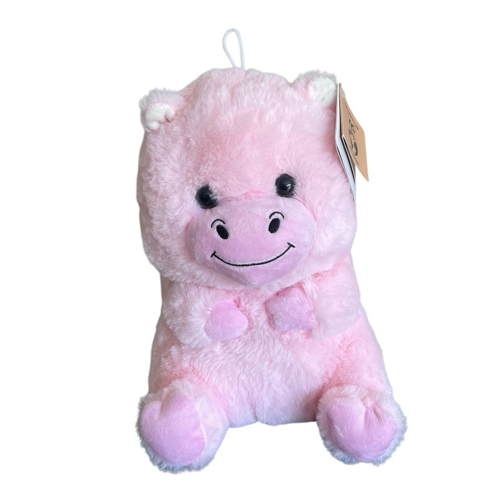 Chubby Pals Pink Hippo Plush 10 Inch HB Leisure HBL